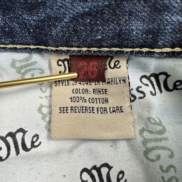 Miss Me Marilyn Jeans Womens 26 Blue Denim‎ Bootcut Dark Wash Low Rise Pants - Picture 14 of 16